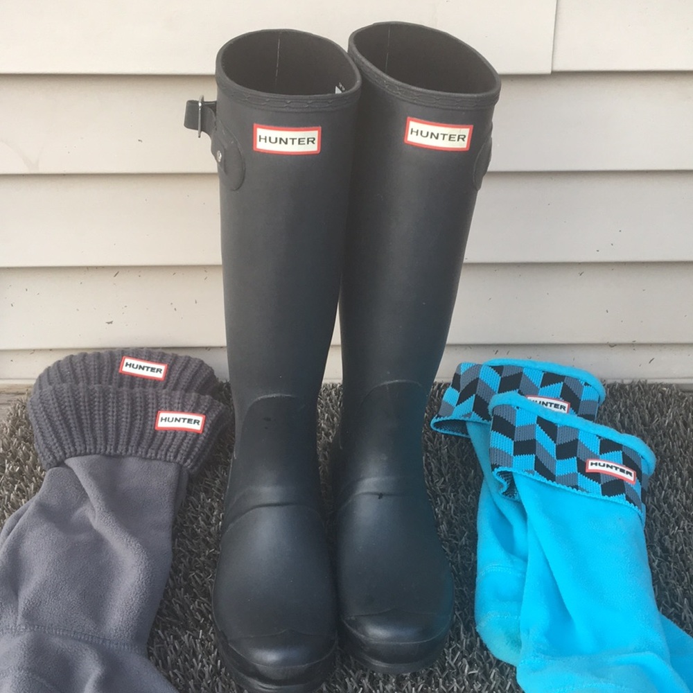 Hunter boots and socks